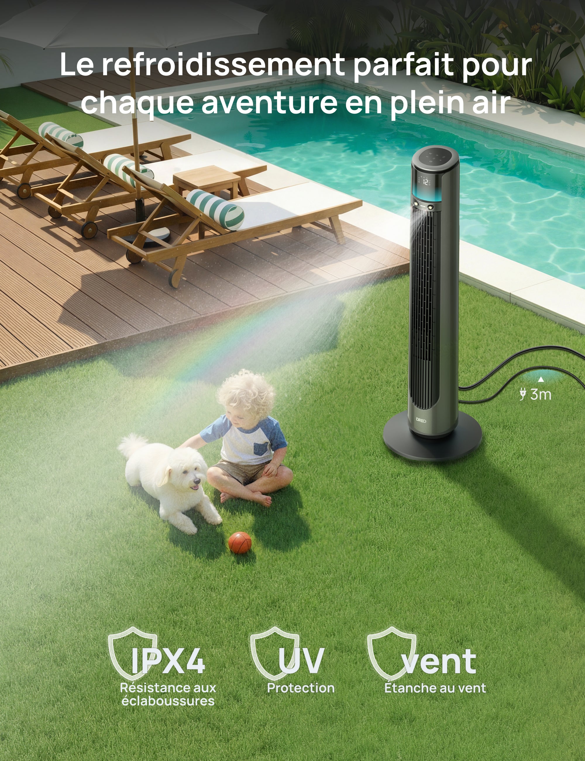 Ventilateur brumisateur d'extérieur TurboCool™ 711AS