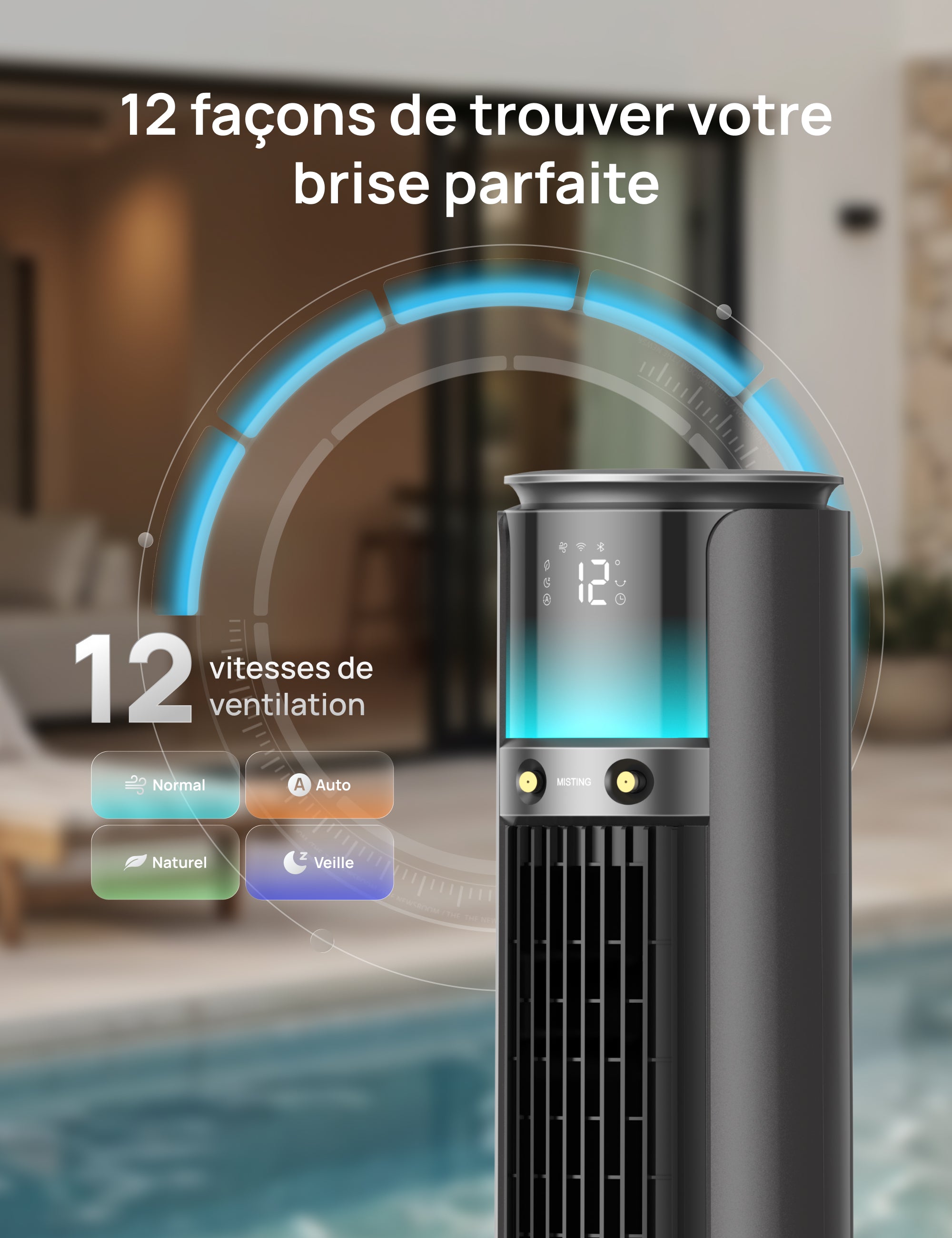 Ventilateur brumisateur d'extérieur TurboCool™ 711AS