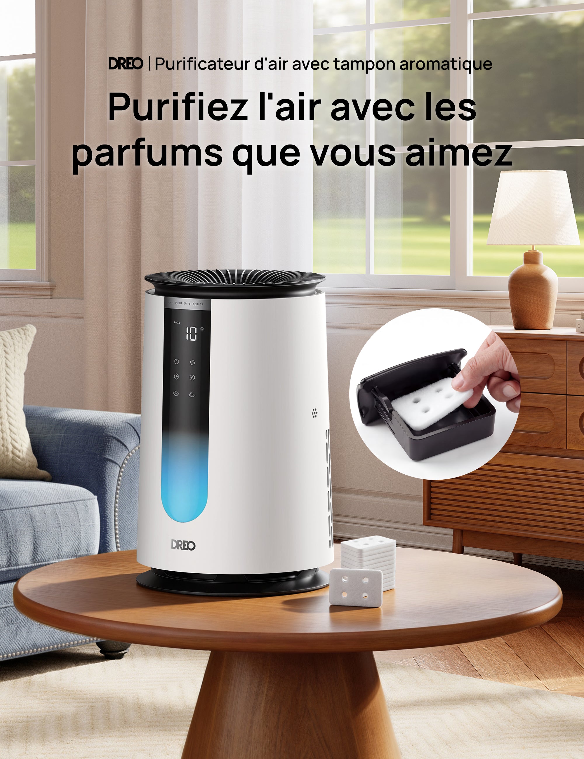 Diffuseur d’arômes pour purificateur d’air 338/338S Noir/Blanc
